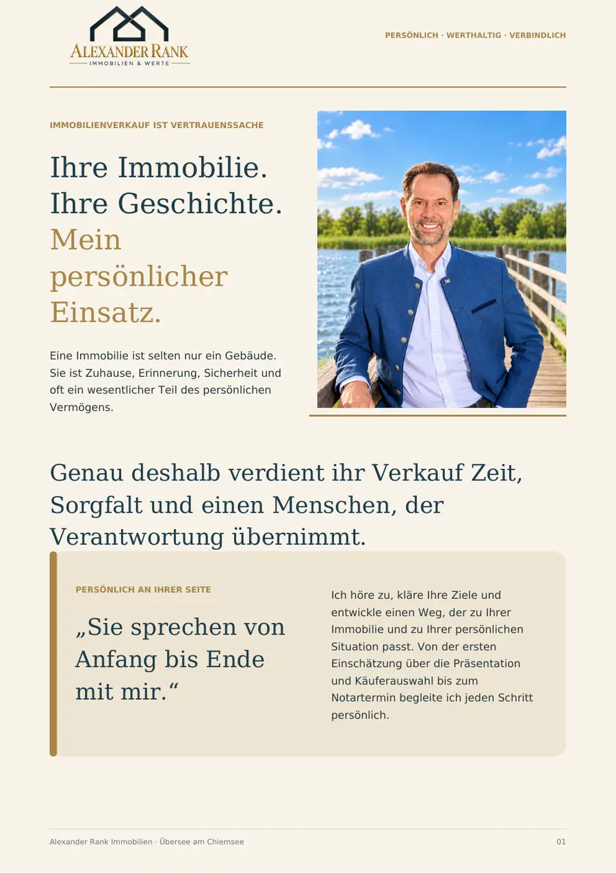 Titelseite der Broschüre Immobilienverkauf ist Vertrauenssache